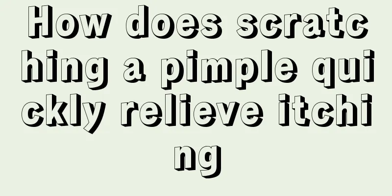 How does scratching a pimple quickly relieve itching