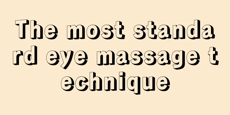 The most standard eye massage technique