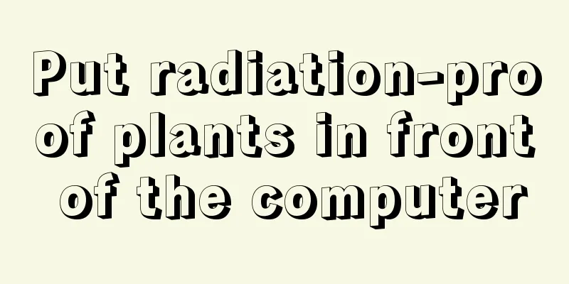 Put radiation-proof plants in front of the computer