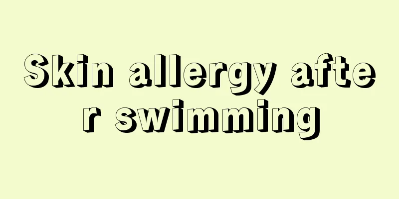 Skin allergy after swimming