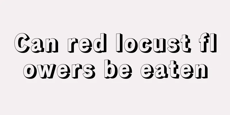 Can red locust flowers be eaten