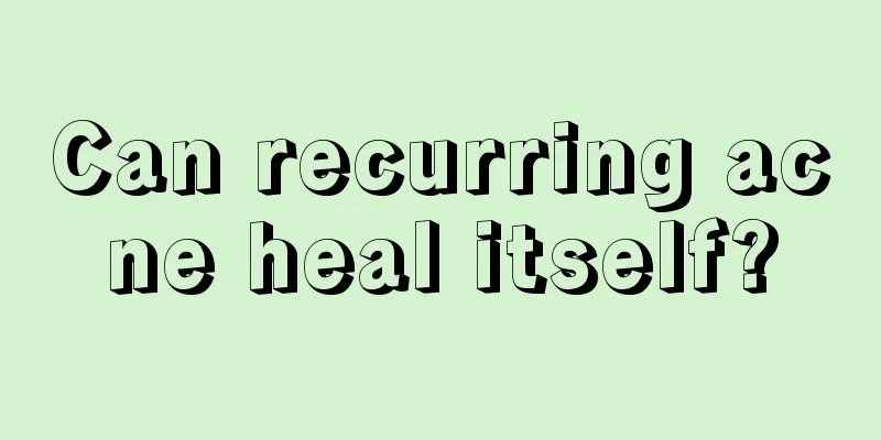 Can recurring acne heal itself?