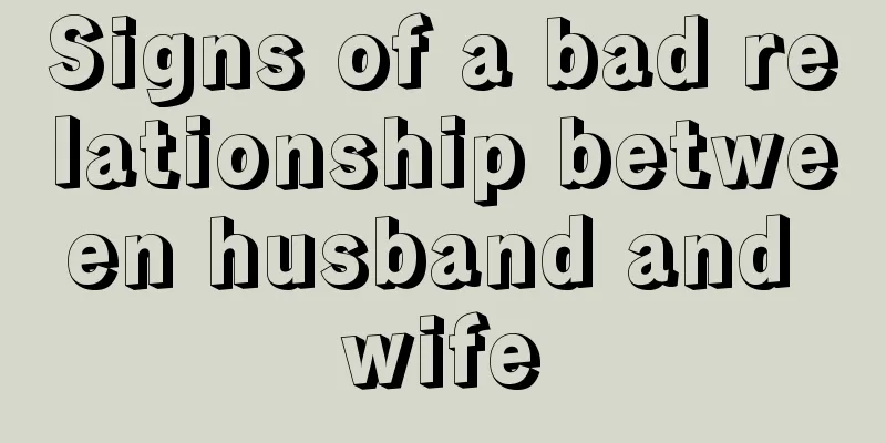 Signs of a bad relationship between husband and wife