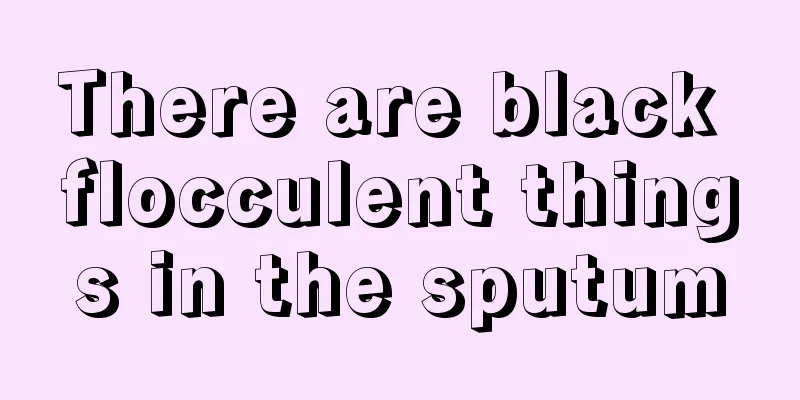 There are black flocculent things in the sputum
