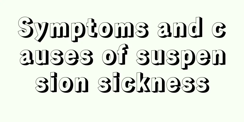 Symptoms and causes of suspension sickness