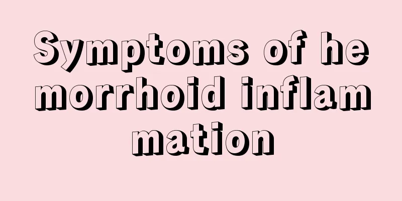 Symptoms of hemorrhoid inflammation