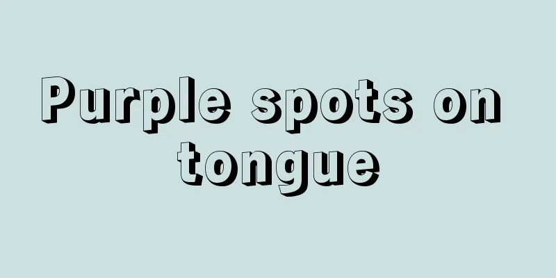 Purple spots on tongue