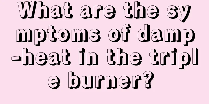 What are the symptoms of damp-heat in the triple burner? 