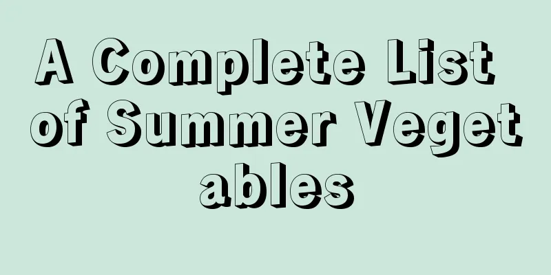 A Complete List of Summer Vegetables