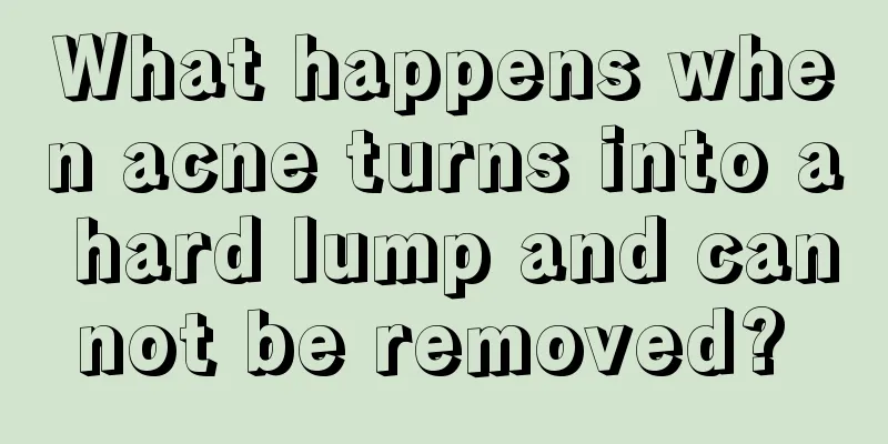 What happens when acne turns into a hard lump and cannot be removed? 
