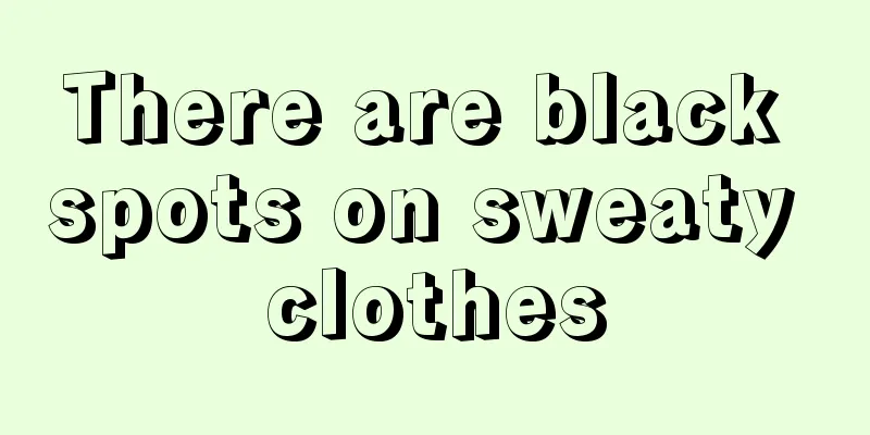 There are black spots on sweaty clothes