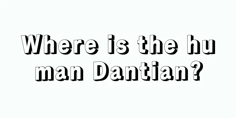 Where is the human Dantian?
