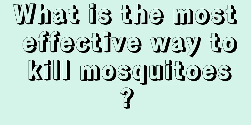 What is the most effective way to kill mosquitoes?