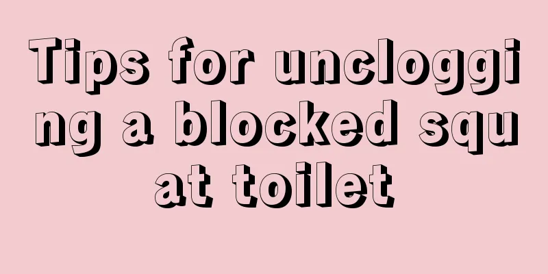 Tips for unclogging a blocked squat toilet
