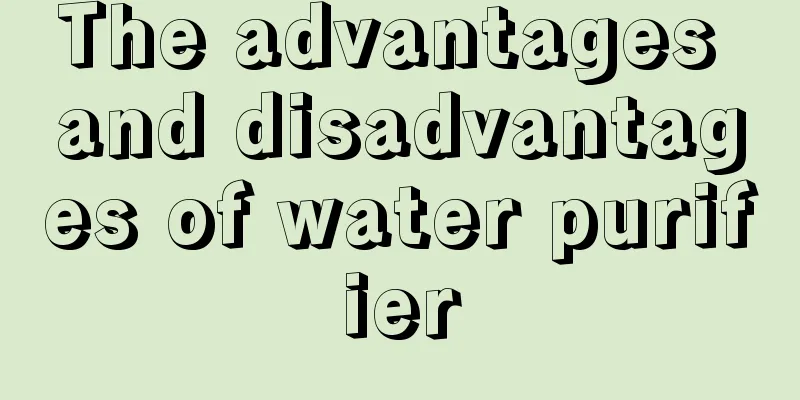The advantages and disadvantages of water purifier