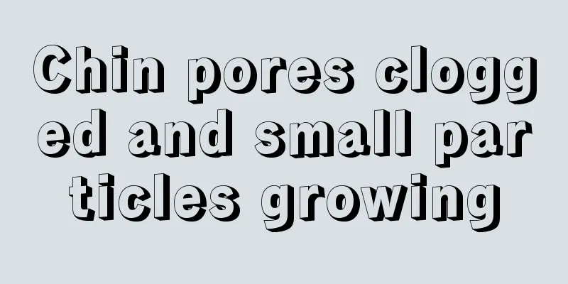 Chin pores clogged and small particles growing