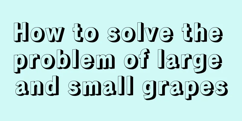 How to solve the problem of large and small grapes