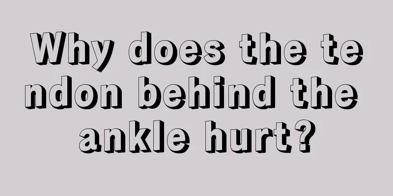Why does the tendon behind the ankle hurt?