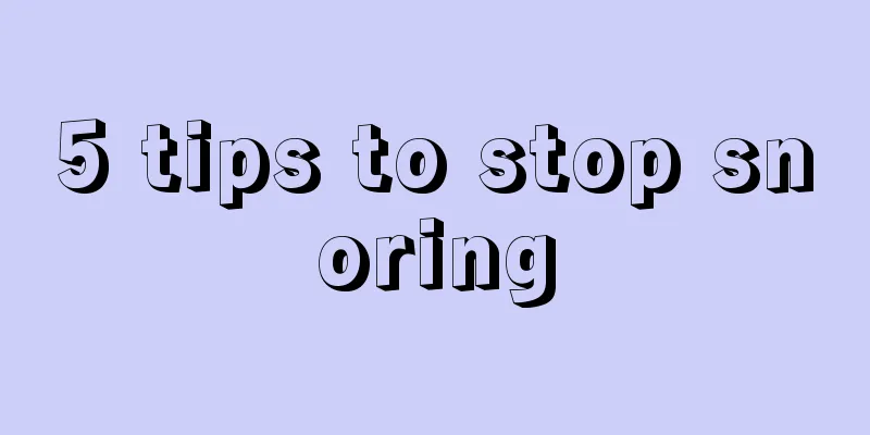 5 tips to stop snoring