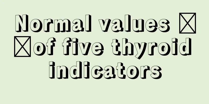 Normal values ​​of five thyroid indicators
