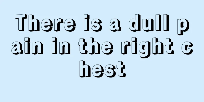 There is a dull pain in the right chest
