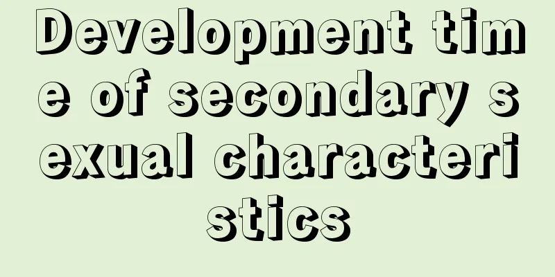 Development time of secondary sexual characteristics