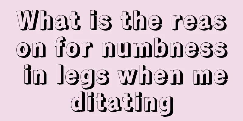 What is the reason for numbness in legs when meditating