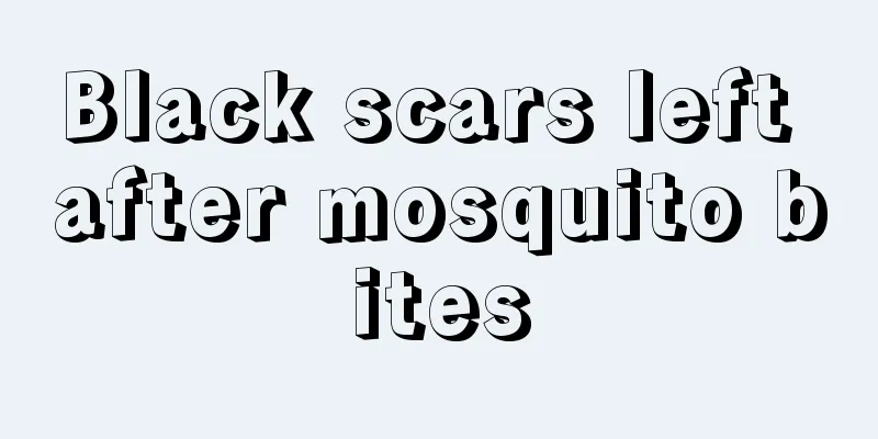 Black scars left after mosquito bites