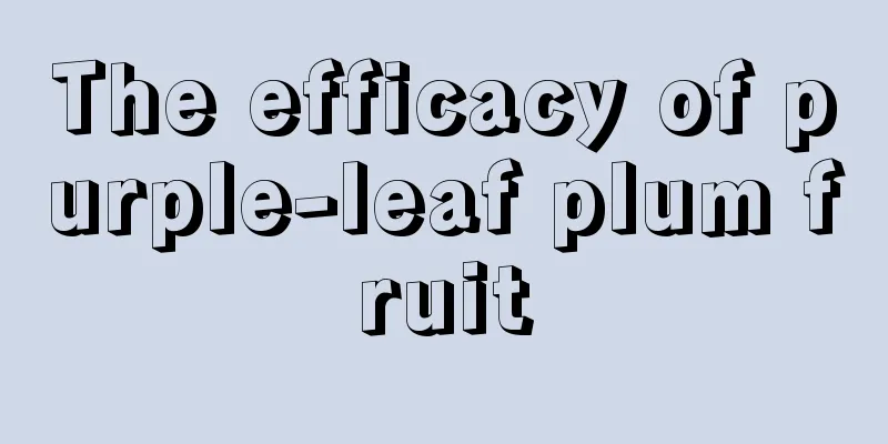 The efficacy of purple-leaf plum fruit