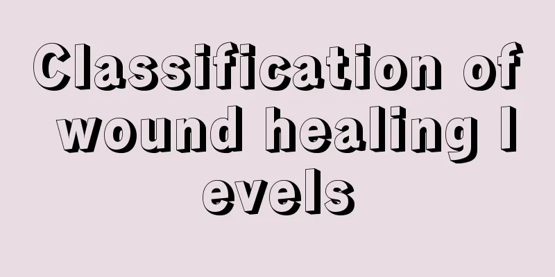 Classification of wound healing levels