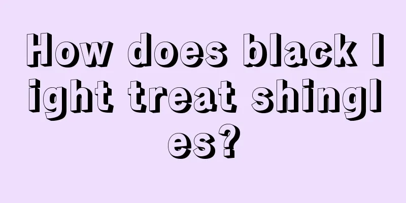 How does black light treat shingles?