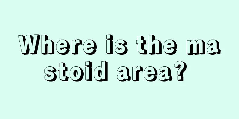 Where is the mastoid area? 