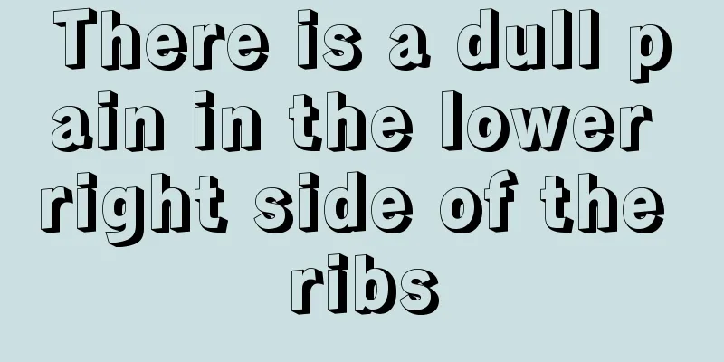 There is a dull pain in the lower right side of the ribs