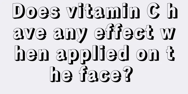 Does vitamin C have any effect when applied on the face? 
