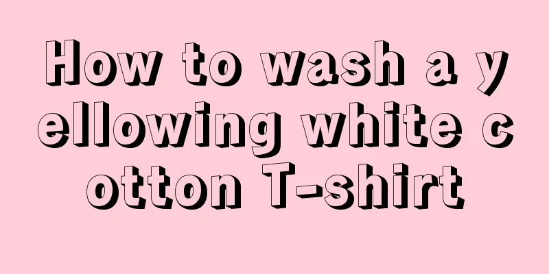 How to wash a yellowing white cotton T-shirt