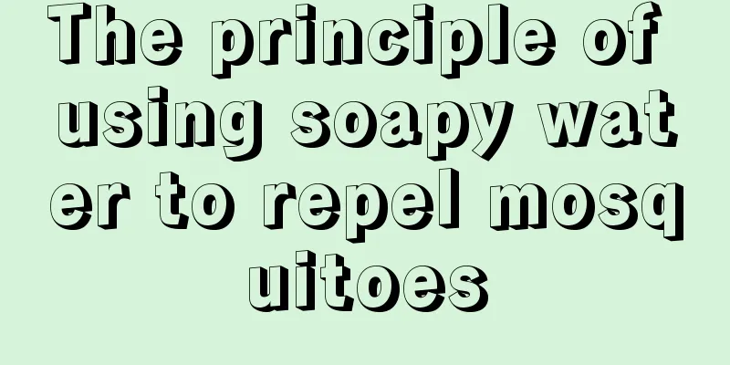 The principle of using soapy water to repel mosquitoes