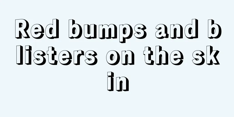Red bumps and blisters on the skin