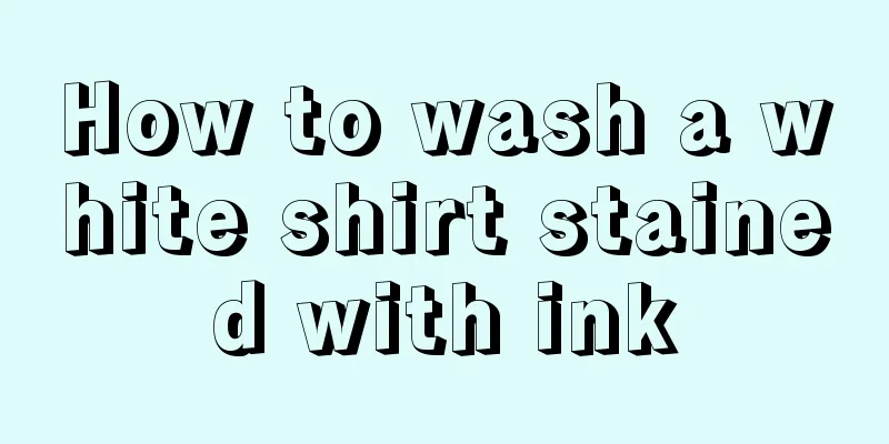 How to wash a white shirt stained with ink