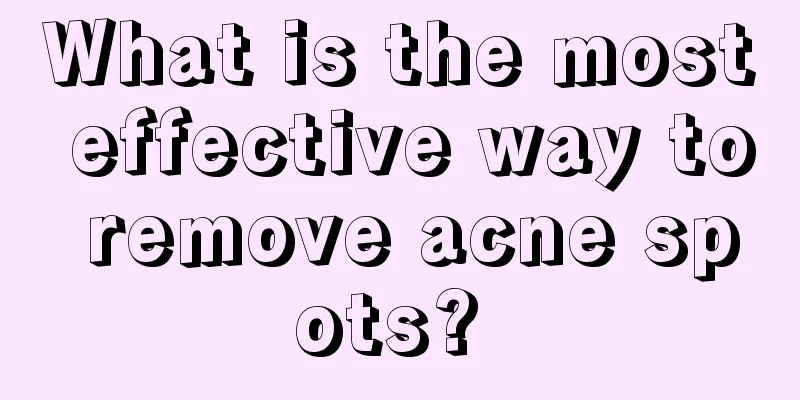 What is the most effective way to remove acne spots? 