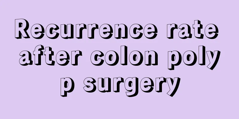 Recurrence rate after colon polyp surgery