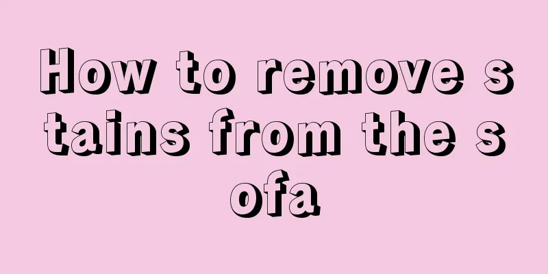 How to remove stains from the sofa