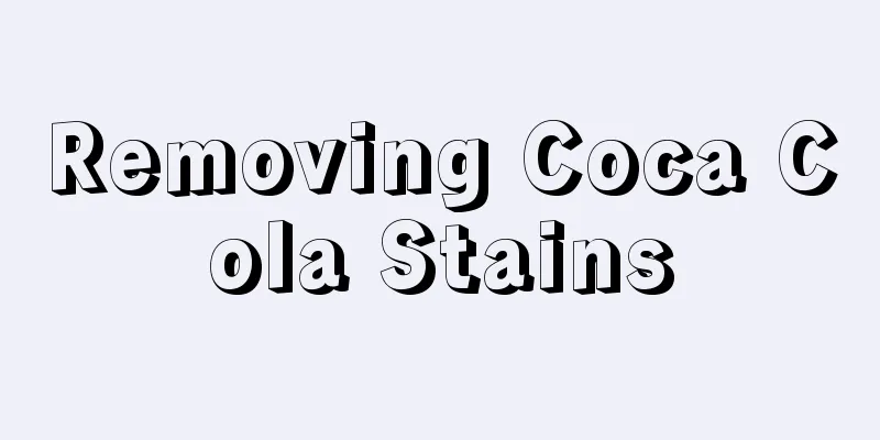 Removing Coca Cola Stains