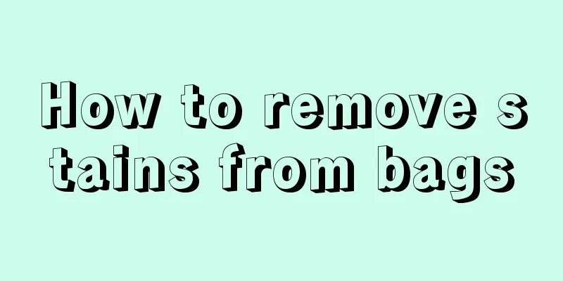 How to remove stains from bags