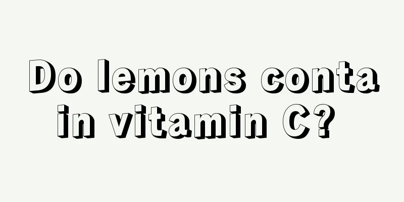 Do lemons contain vitamin C? 