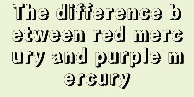 The difference between red mercury and purple mercury