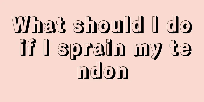 What should I do if I sprain my tendon