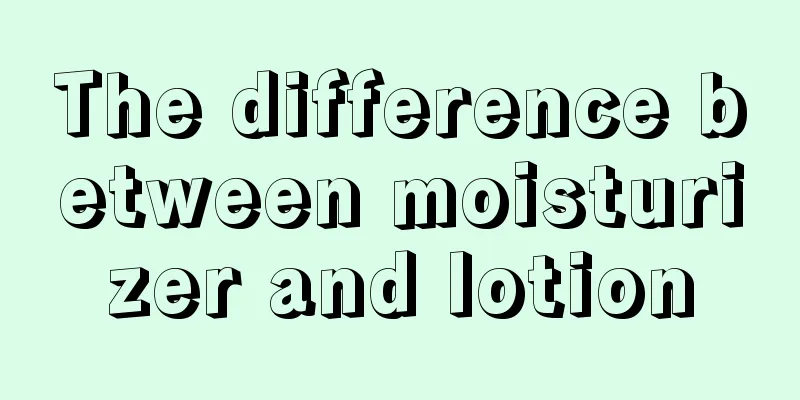 The difference between moisturizer and lotion