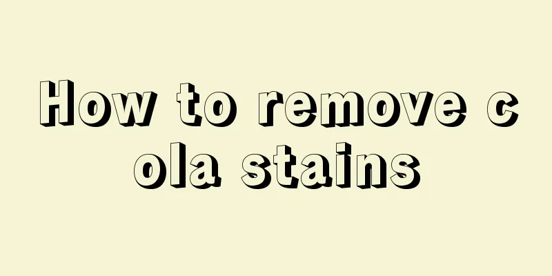 How to remove cola stains