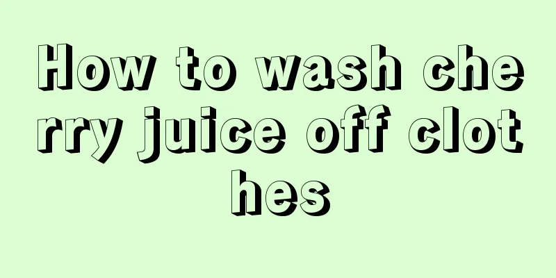 How to wash cherry juice off clothes
