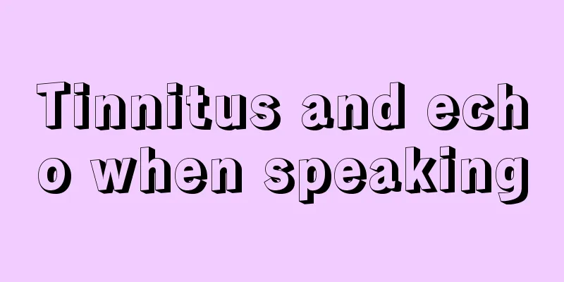 Tinnitus and echo when speaking